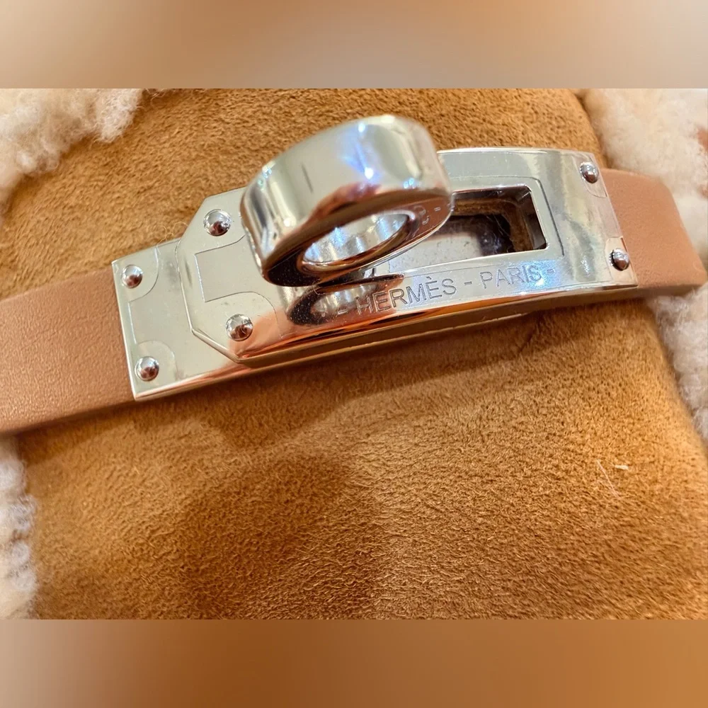 Hermes Oz Mules suede goatskin and shearling, gold color Size 40, US 9,5. Slides - Picture 5 of 13